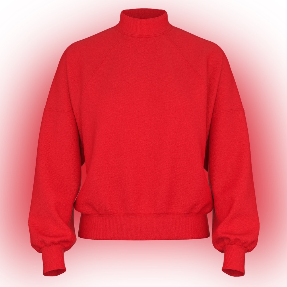 PINK Fleece Mock-Neck Sweatshirt - Picture 3 of 7